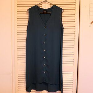 Button Down Sleeveless Dress